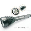 600meters Long Range 2000lumens Super Bright LED Tactical Flashlight